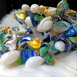 2 Handmade Shell Bangle Bracelets